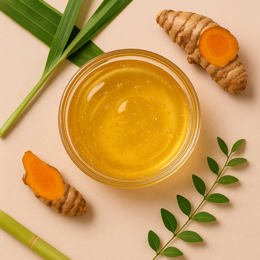 Gel lavant visage & corps à l'huile d'abyssinie & curcuma